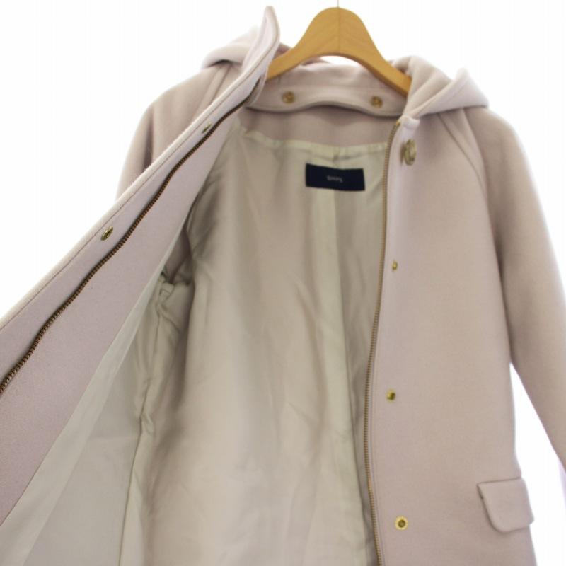 未使用に近い極美品♡シップス　HAMILTON LAMBS ウール　フードコート シップス SHIPS HAMILTONラムウールフードコート アウター 38