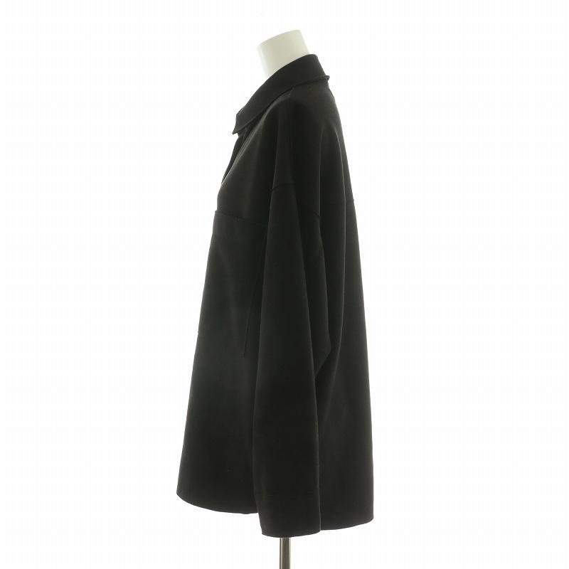 ZARA（ザラ） シャツジャケット ブラウス 長袖 スエード S ブラック