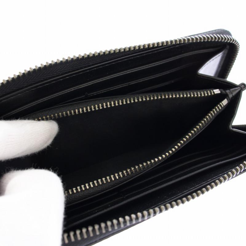 COACH(コーチ) 長財布美品  シグネチャー柄 F58112 グレー×黒 PVC(塩化ビニール)×レザー COACH（コーチ） 国内発送 財布 メンズ 長財布 シグネチャー PVC