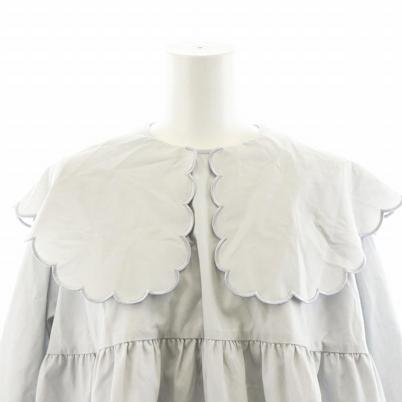 ヨリ yori 23AW スカラップロングスリーブブラウス シャツ 長袖 ヨリ yori 23AW スカラップロングスリーブブラウス シャツ 長袖