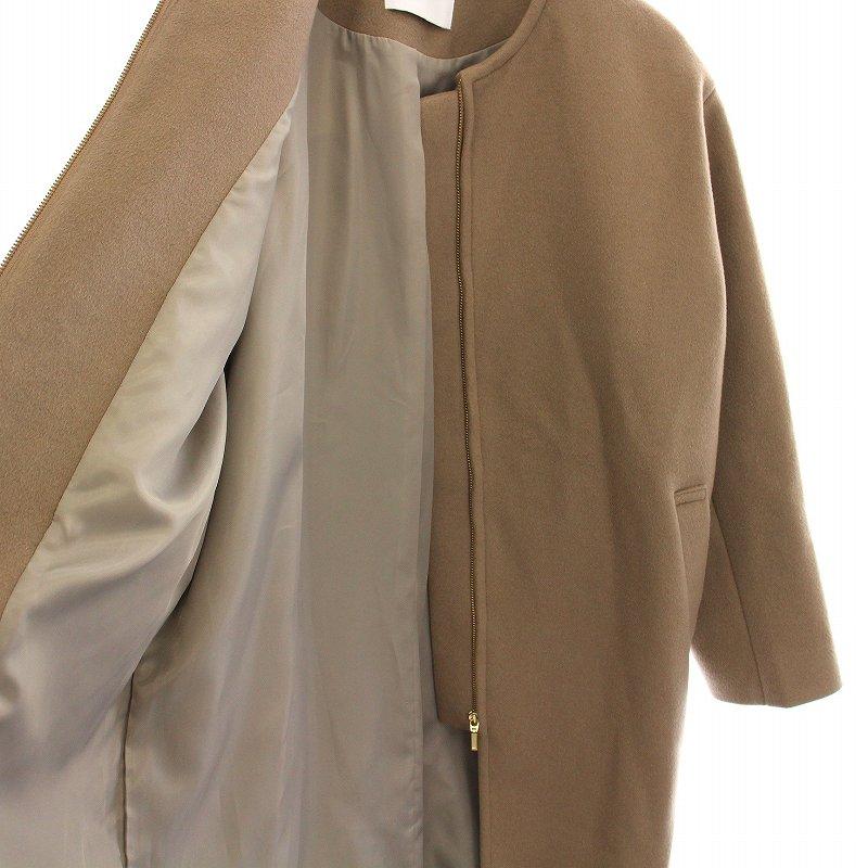 新品アーバンリサーチDOORS ウールノーカラーコートベージュONE