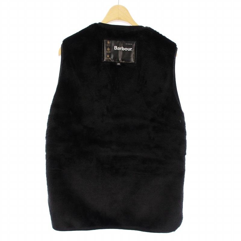 美品　Barbour バブアー　ファーライナーベスト　ブラック　サイズ34 Barbour ベスト ジレ BARBOUR/バブアー/フロントジップ ファー