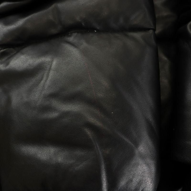 ゼニア スポーツ Zegna Sport ダウンジャケット レザー アウター S 黒