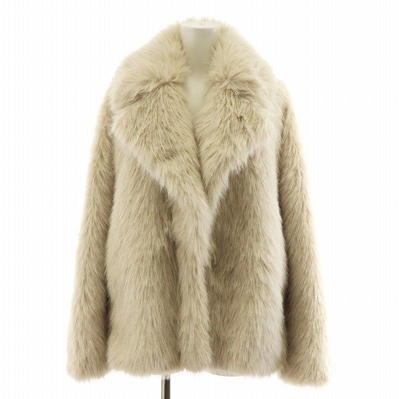 未使用品 ハウント HAUNT FAUX FUR COAT フェイクファーコート ミドル