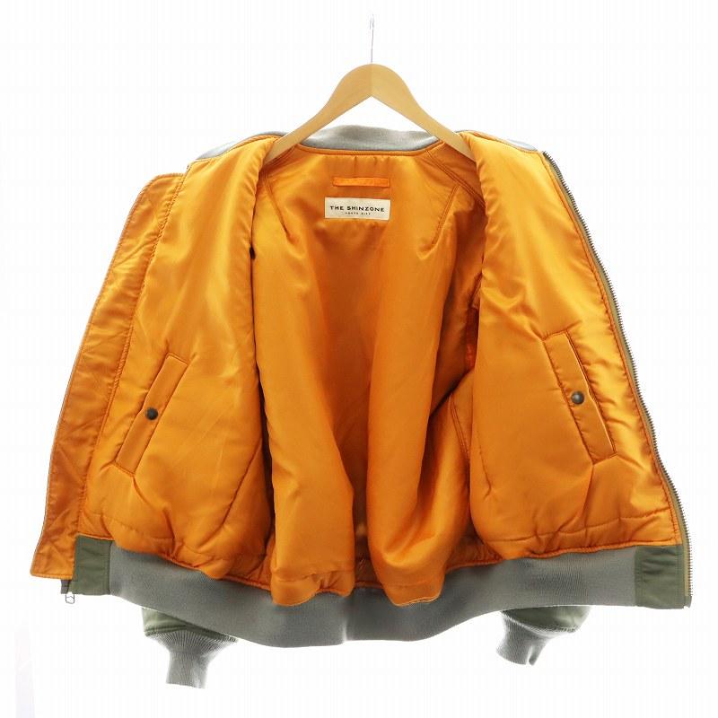 シンゾーン Shinzone MA-1 ミリタリージャケット ブルゾン F オレンジ