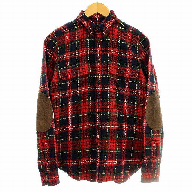 00s Polo by Ralph Lauren ネルシャツ　エルボーパッチ ラルフローレン ネルシャツ エルボーパッチ 美品 - メルカリ
