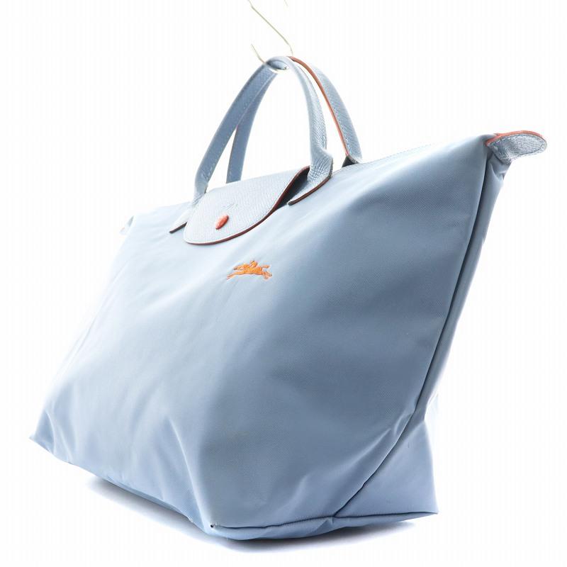【美品】 ロンシャン トートバッグ ナイロン ブルー ロンシャン LONGCHAMP トートバッグ （ブルー） -ファッション