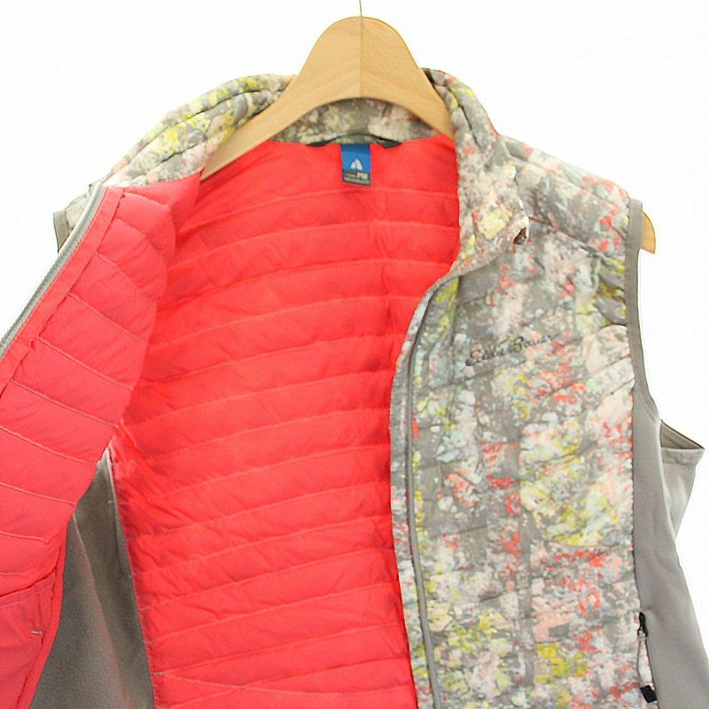 エディーバウアー EDDIE BAUER ダウンベスト アウター 総柄 PM グレー