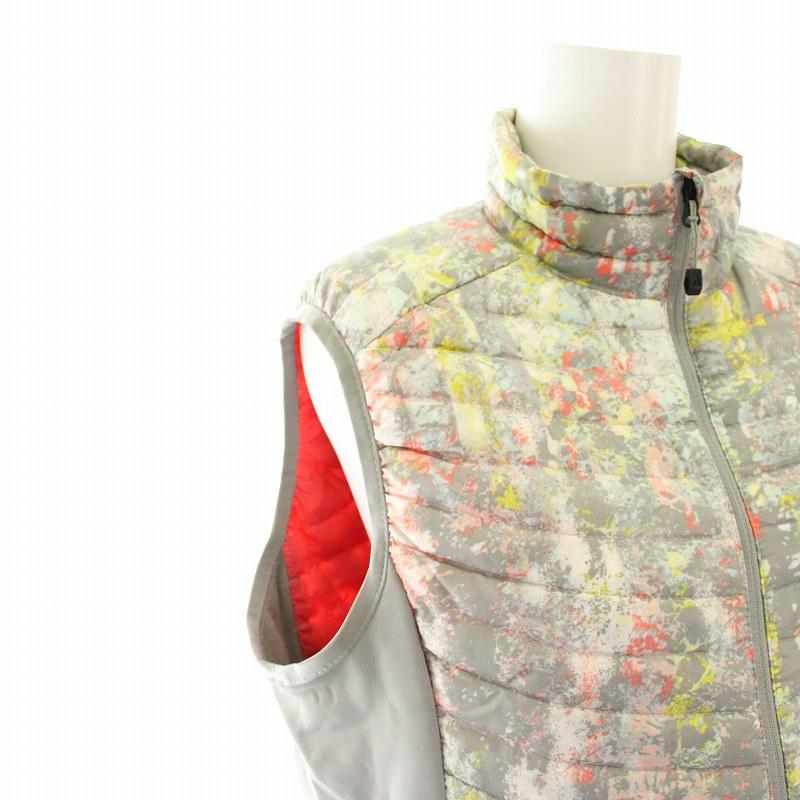 エディーバウアー EDDIE BAUER ダウンベスト アウター 総柄 PM グレー