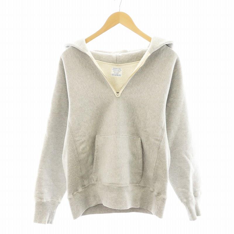 【中古】ウエアハウス WAREHOUSE パーカー プルオーバー ハーフジップ S グレー /AN34 メンズ ウエアハウス WAREHOUSE パーカー プルオーバー ハーフジップ S グレー