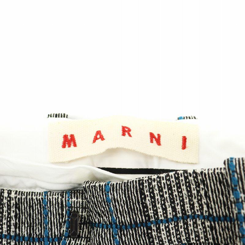 MARNI（マルニ） パンツ スラックス グレンチェック シルク混 絹 38 黒 
