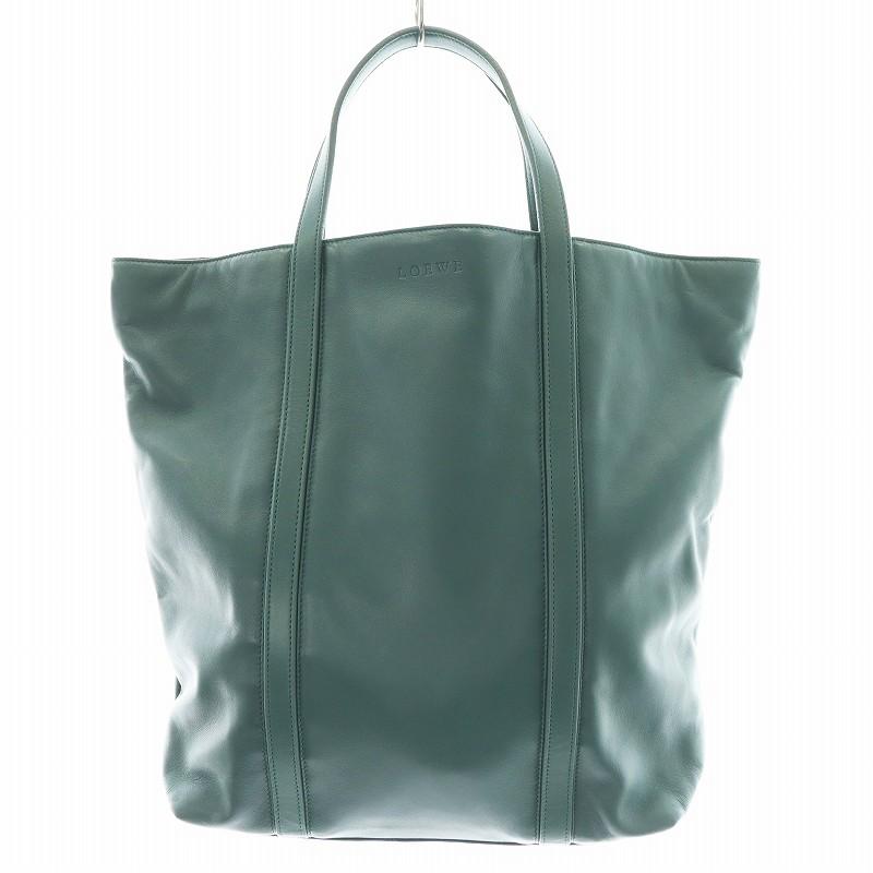 LOEWE ロエベ トートバッグ ハンドバッグ ラムレザー 緑 LOEWE ロエベ トートバッグ ハンドバッグ ラムレザー 緑