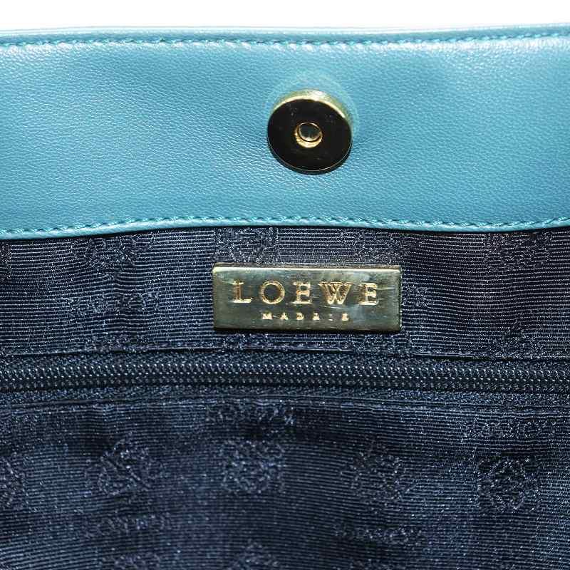 LOEWE ロエベ トートバッグ ハンドバッグ ラムレザー 緑 LOEWE ロエベ トートバッグ ハンドバッグ ラムレザー 緑