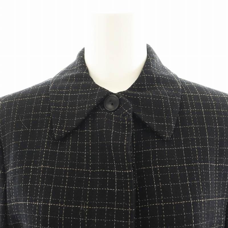 Max Mara（マックスマーラ） ジャケット チェック柄 38 黒 ブラック
