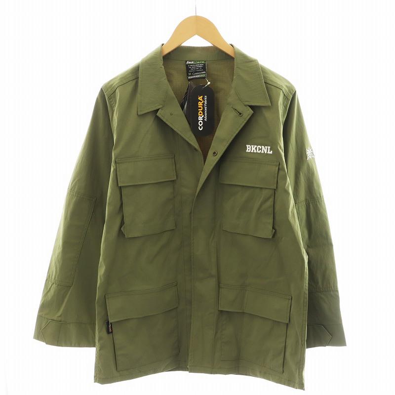 【中古】未使用品 バックチャンネル BACK CHANNEL コーデュラ ファティーグ ジャケット ナイロン ロゴ M カーキ 未使用品 バックチャンネル BACK CHANNEL コーデュラ ファティーグ
