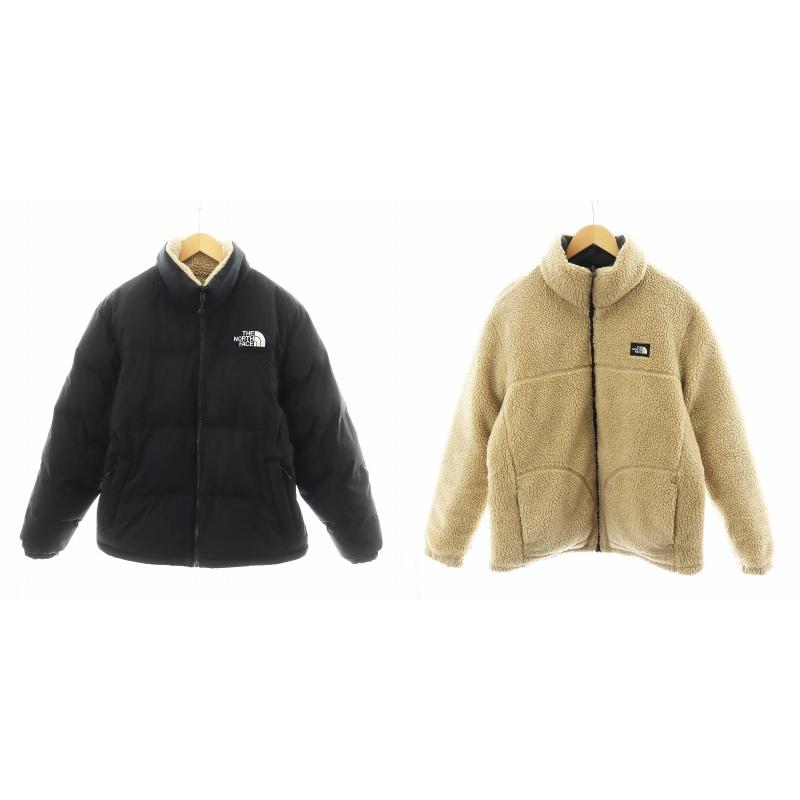 【中古】ザノースフェイス ビーベター 中綿ジャケット フリースジャケット リバーシブル L ベージュ 黒 NJ3NN58A THE NORTH FACE（ザ ノースフェイス） ビーベター FLEECE 中綿
