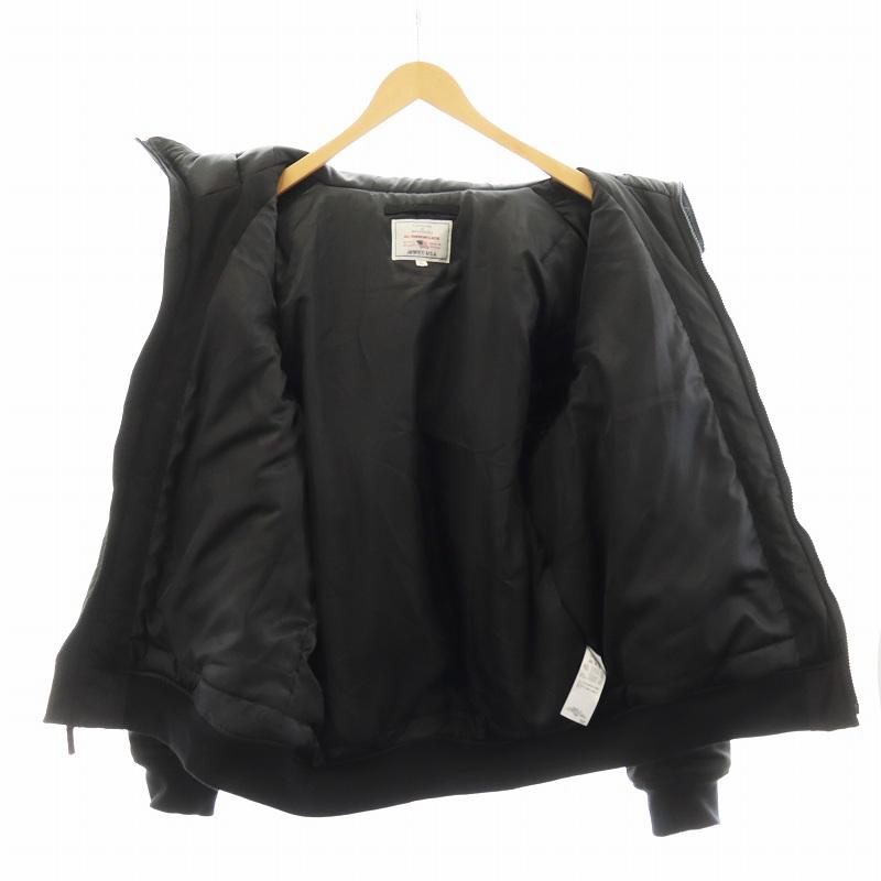AVIREX（アヴィレックス） 中綿ジャケット ロゴ フード アウター XL 黒