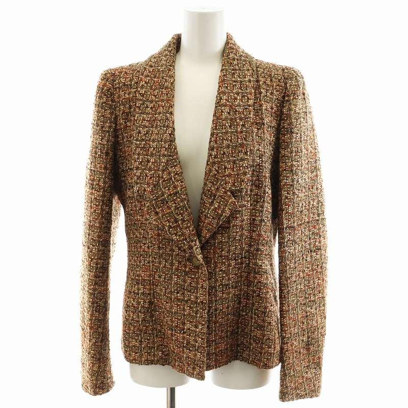 LOEWE（ロエベ） テーラードジャケット シングル ツイード 40 茶