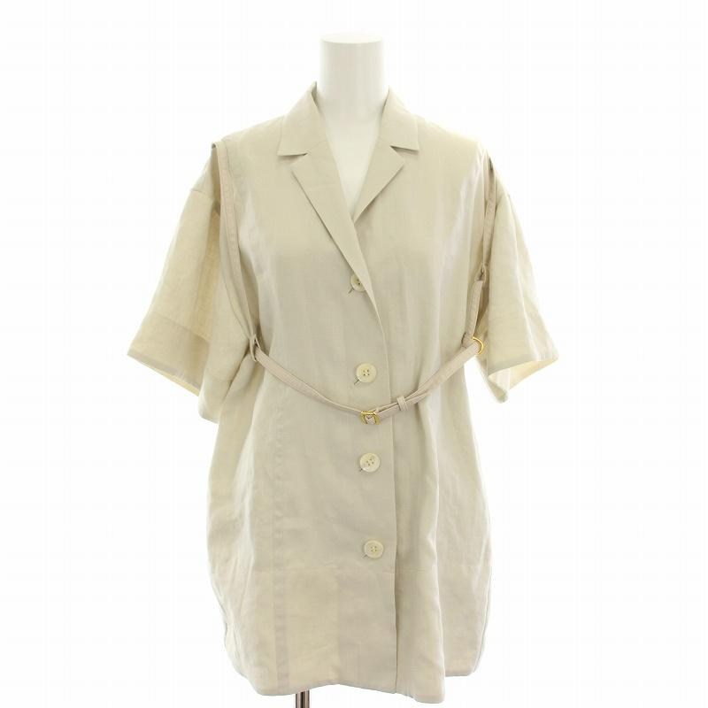 ルシェルブルー LE CIEL BLEU Open Collar Harness Shirt シャツ 