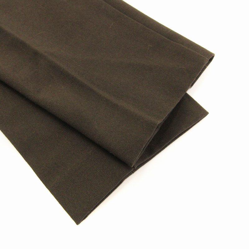 プラステ PLST ブラッシュドバックスティックパンツ テーパード XXS 茶