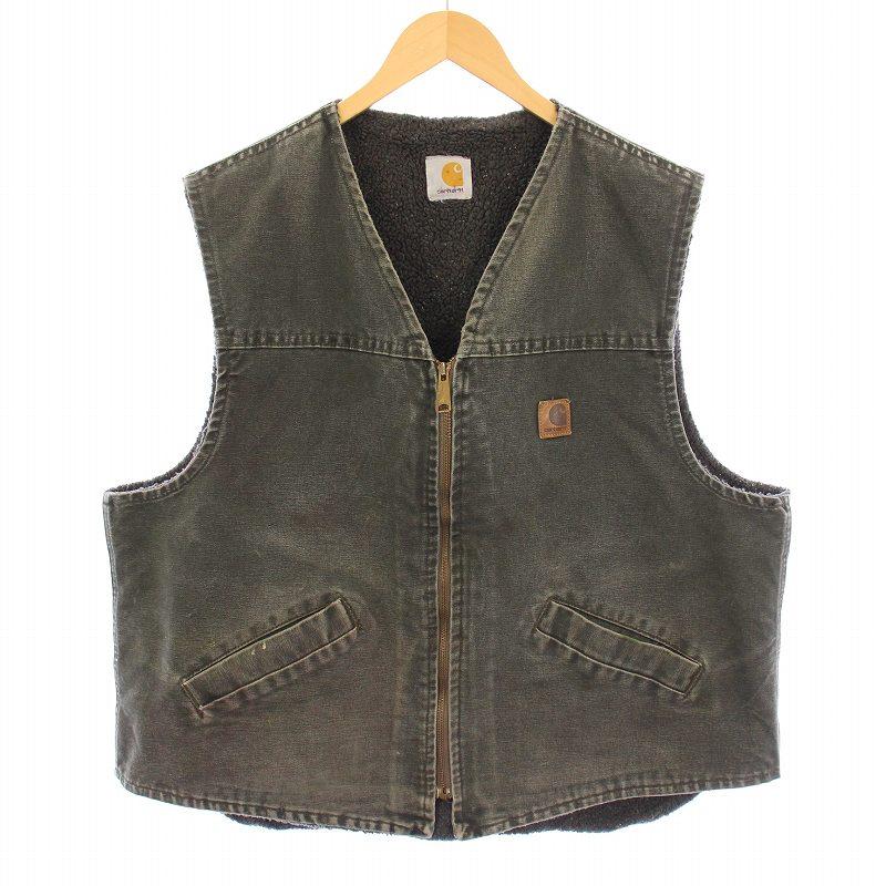 Carhartt ダック 裏ボア ベスト ボロ フェード カーハート ワーク カーハート ベスト フェード Carhartt ダック 裏ボア ベスト ボロ