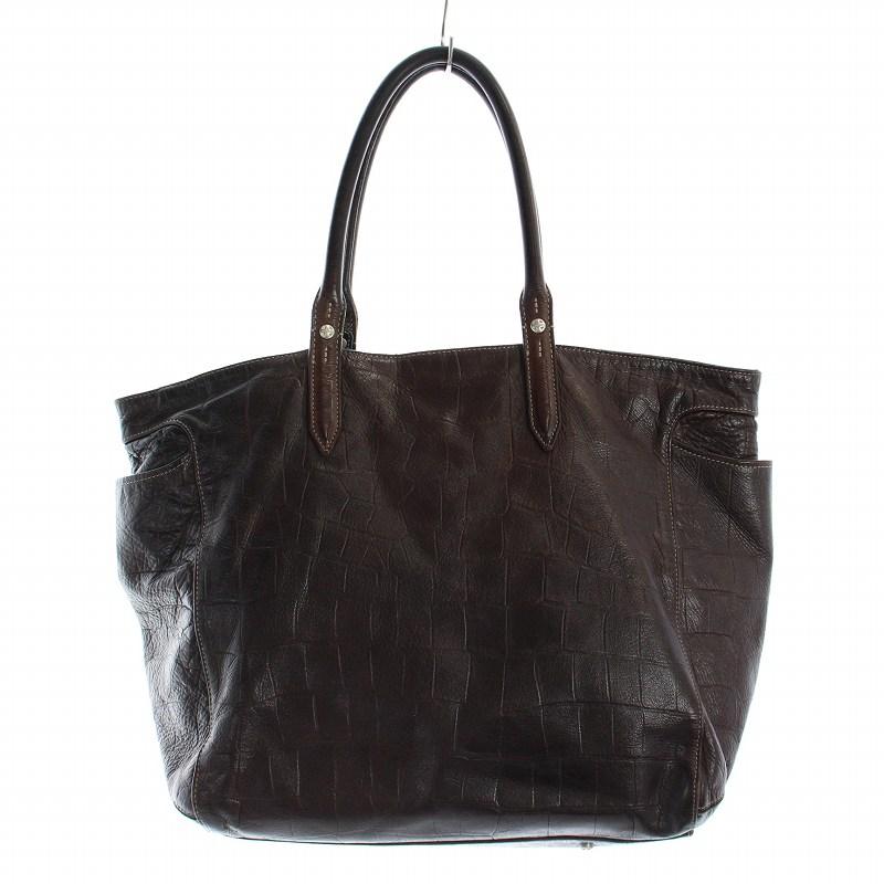 aniary アニアリ トートバッグ ハンドバッグ レザー 茶 ブラウン /BB  