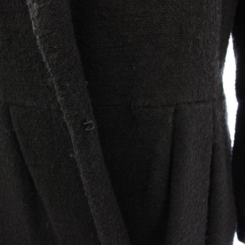 【中古】ルネ Rene TISSUE ツイードコート アウター 38 黒 6343310 /TK レディース Rene（ルネ） Rene TISSUE ツイードコート アウター 38 黒 6343310 /TK