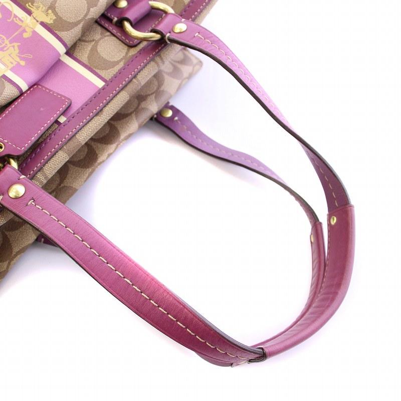 COACH コーチ ハンドバッグ シグネチャー キャンバス レザー
