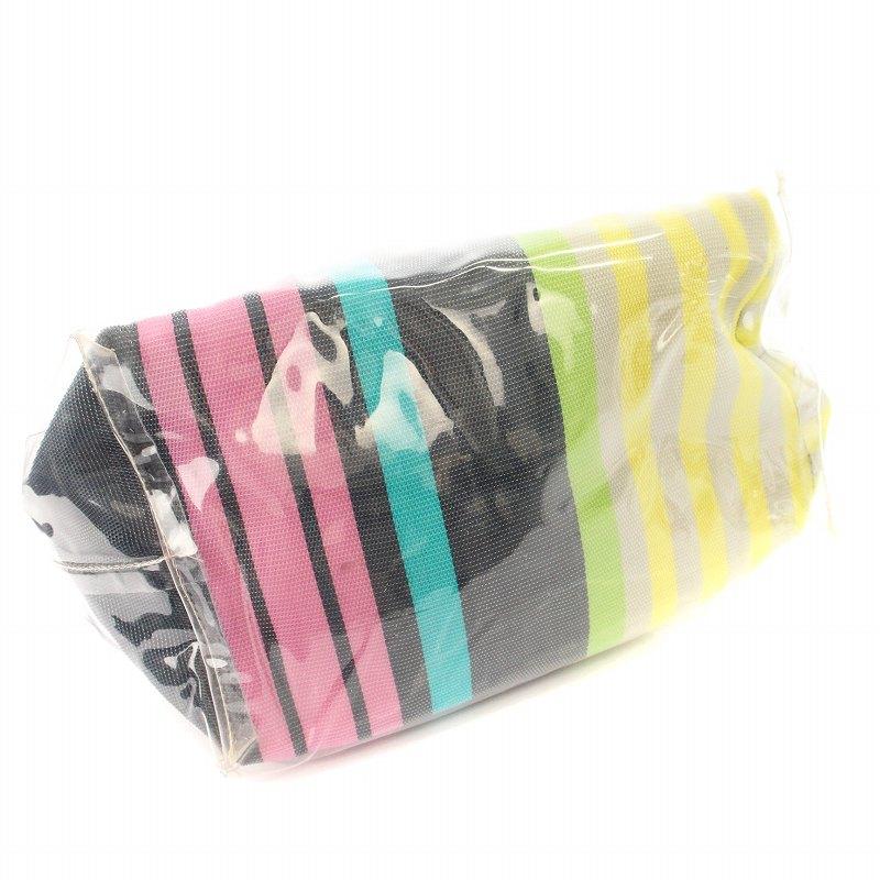 MARNI マルニ GLOSSY GRIP PVC BMMP0013Q0 トートバッグ ストライプ柄