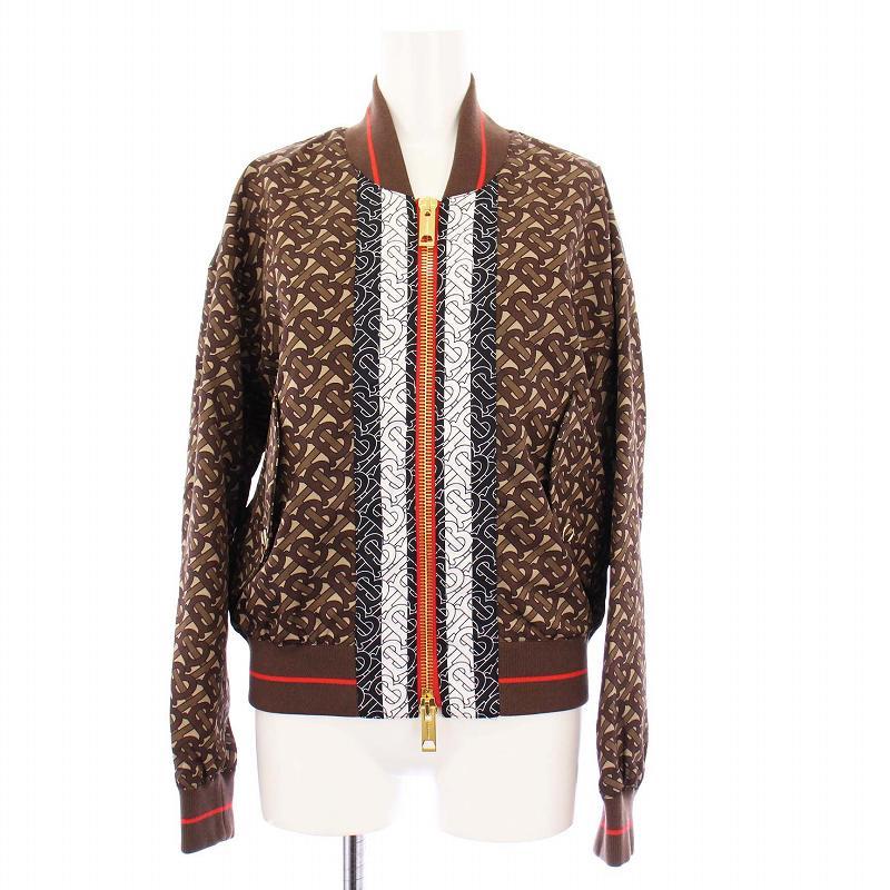 【中古】バーバリー BURBERRY ティッシ期 TB柄 ブルゾン ジャケット アウター IT38 茶 8021293 /KH レディース BURBERRY（バーバリー） ティッシ期 TB柄 ブルゾン ジャケット