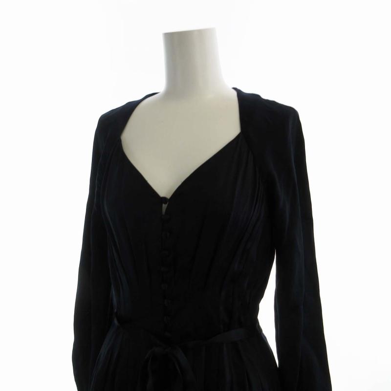 フレイアイディー デコルテダイヤネックサテンワンピース マキシ  