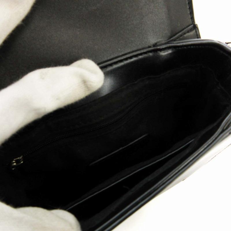 ローズバッド ROSE BUD ショルダーバッグ チェーン フェイクレザー 黒