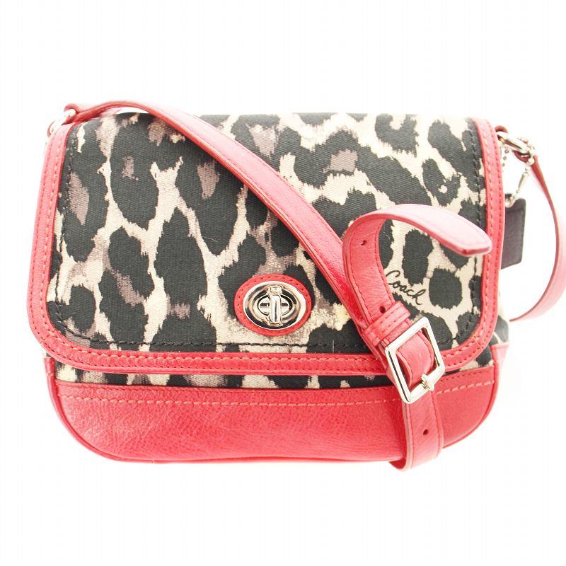 COACH（コーチ） パーカー オセロット ショルダーバッグ レオパード柄 