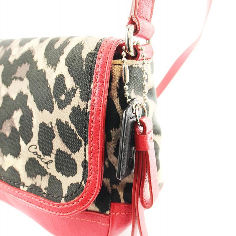COACH（コーチ） パーカー オセロット ショルダーバッグ レオパード柄 