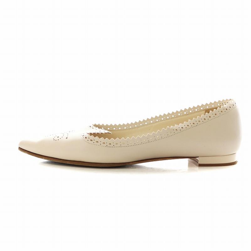 マノロブラニク MANOLO BLAHNIK フラットシューズ パンプス ポイン  