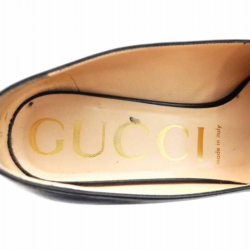 GUCCI グッチ シルヴィー パンプス チャンキーヒール スクエアトゥ  