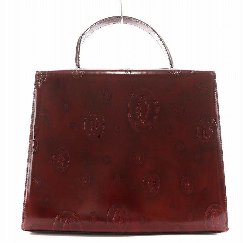 Cartier カルティエ ハッピーバースデー ハンドバッグ レザー