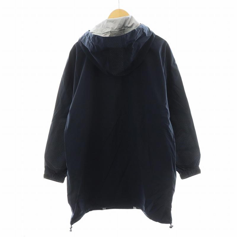 【中古】グラミチ GRAMICCI 3レイヤービッグフラップコート 3LAYER BIG FLAP COAT ロング丈 フード L 紺 GCJK-20F071 GRAMICCI（グラミチ） GRAMICCI 3レイヤービッグフラップコート 3LAYER