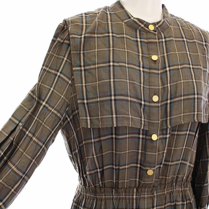 超美品 グレンチェック ワンピース ダイアグラム 黒タグ 38