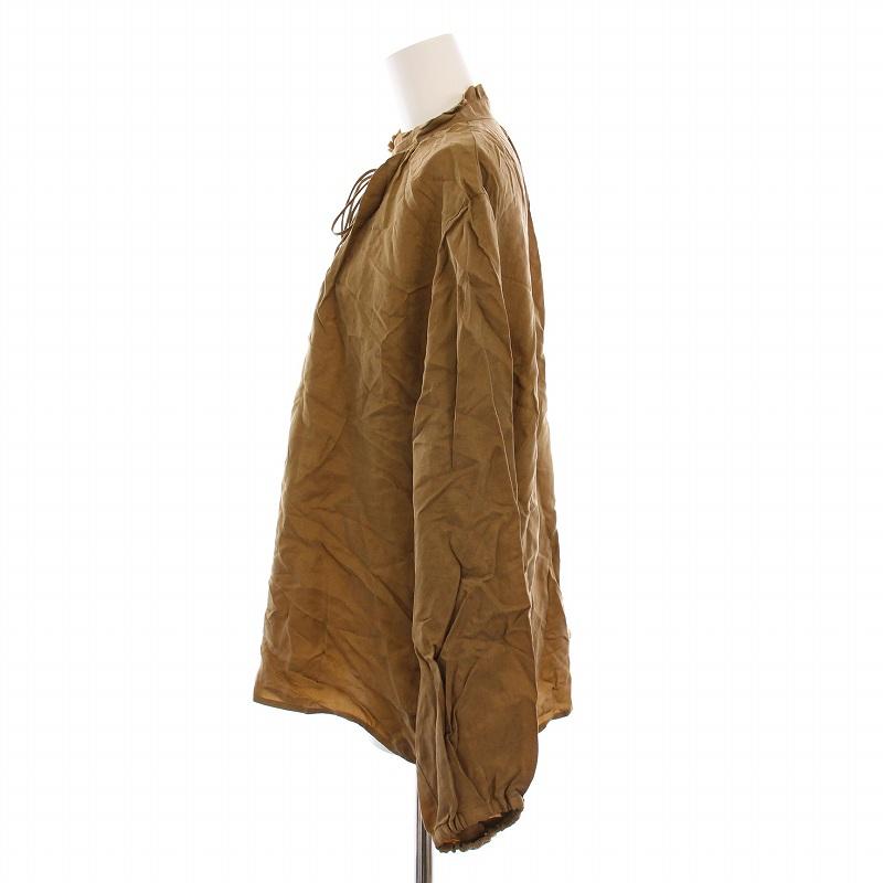 イエナ IENA 24AW キュプラ スキッパー ギャザーフリルブラウス