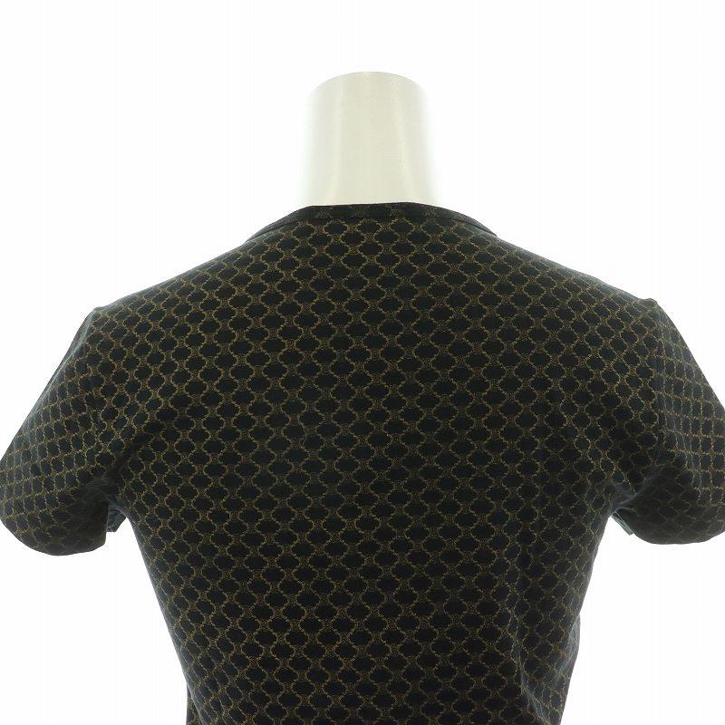 CELINE（セリーヌ） CELINE Tシャツ 半袖 総柄 M ブラック 20358 /NQ