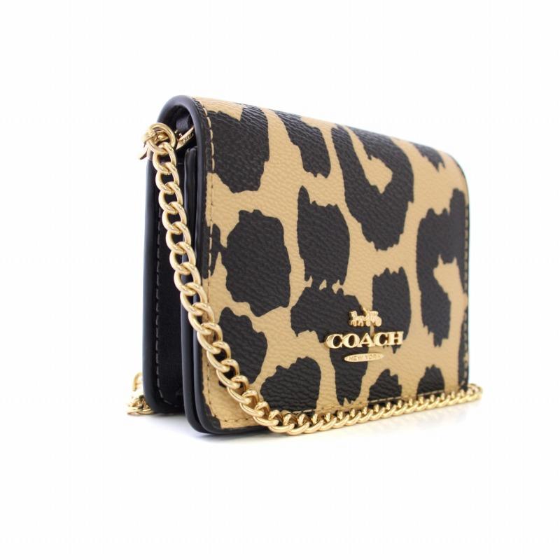 COACH（コーチ） カードケース ショルダー ポシエット ヒョウ柄