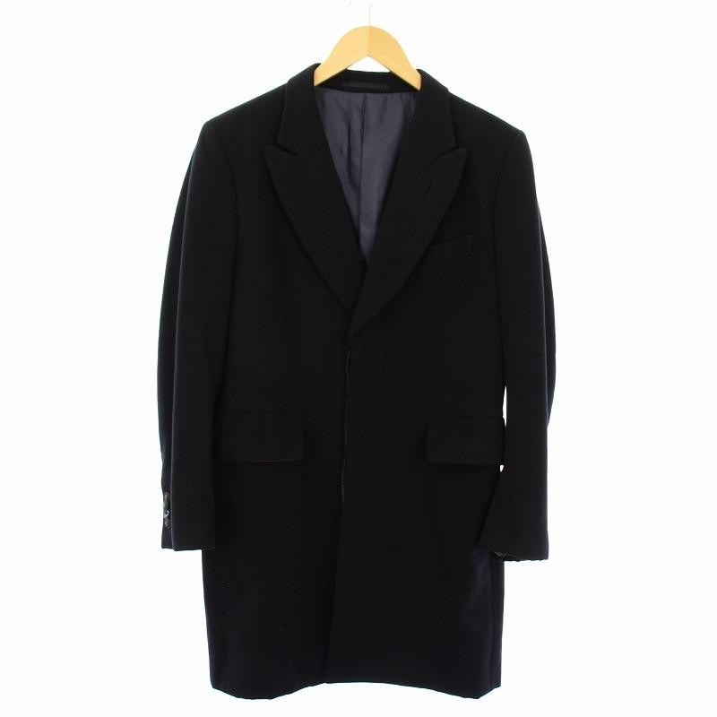 極美品】Paul Smith ウールコート 40 黒 カシミヤ混 ロング丈