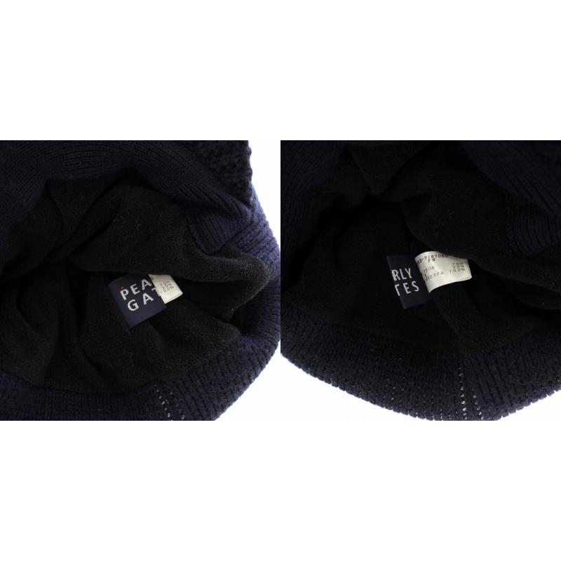パーリーゲイツ PEARLY GATES つば付きニット帽 キャップ 帽子