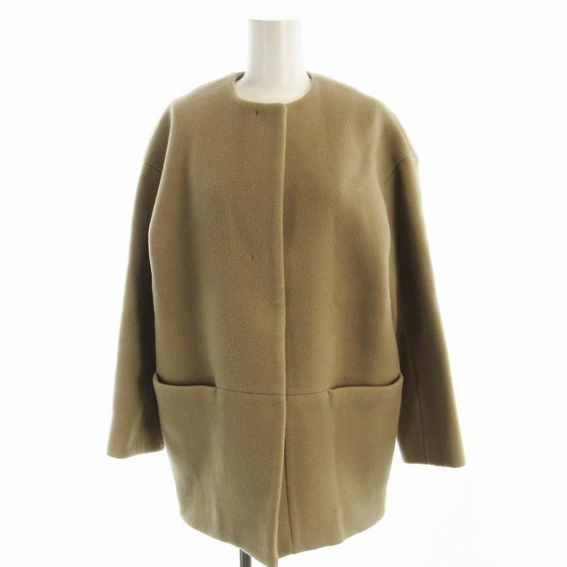 UNTITLED（アンタイトル） ノーカラーコート ミドル丈 0 ベージュ