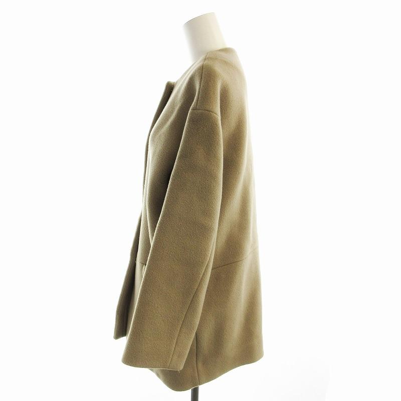 UNTITLED（アンタイトル） ノーカラーコート ミドル丈 0 ベージュ