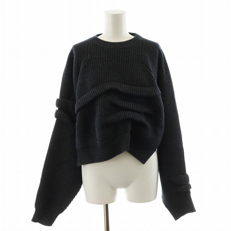 エンフォルド ENFOLD 23AW TUCK SHORT KNIT PULLOVER ニット セーター