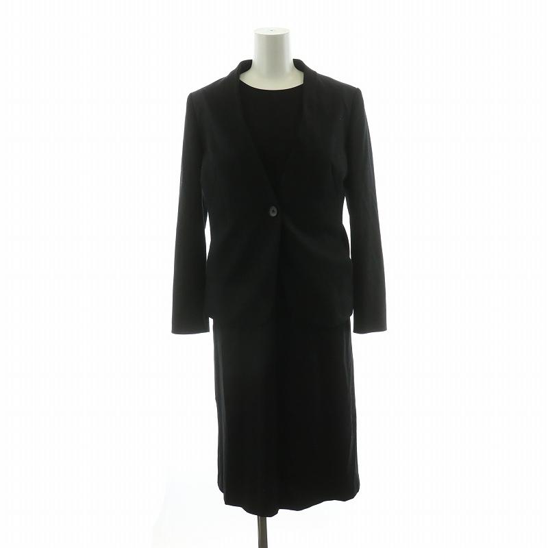 【美品】自由区　 ジャケット　ワンピース　オールシーズン対応　オンワード樫山 自由区 オンワード樫山 セットアップ WASHABLEPONTE カラーレス