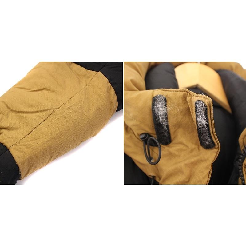 【中古】ザノースフェイス バルトロライトジャケット ダウン ナイロン アウター ショート丈 フード ロゴ 刺繍 茶 黒 THE NORTH FACE（ザ ノースフェイス） バルトロライトジャケット