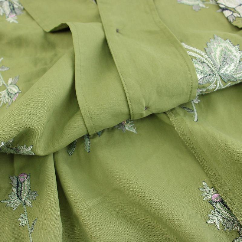 グレースコンチネンタル GRACE CONTINENTAL 20SS フラワー刺繍シャツ